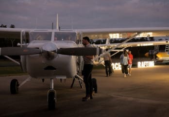 ocean rafting plane